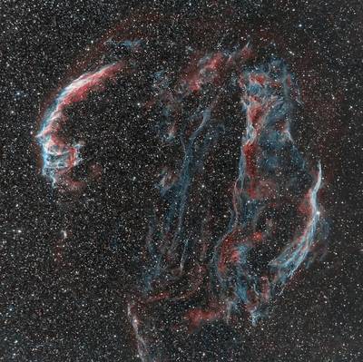 Veil Nebula - Ha and BiColor